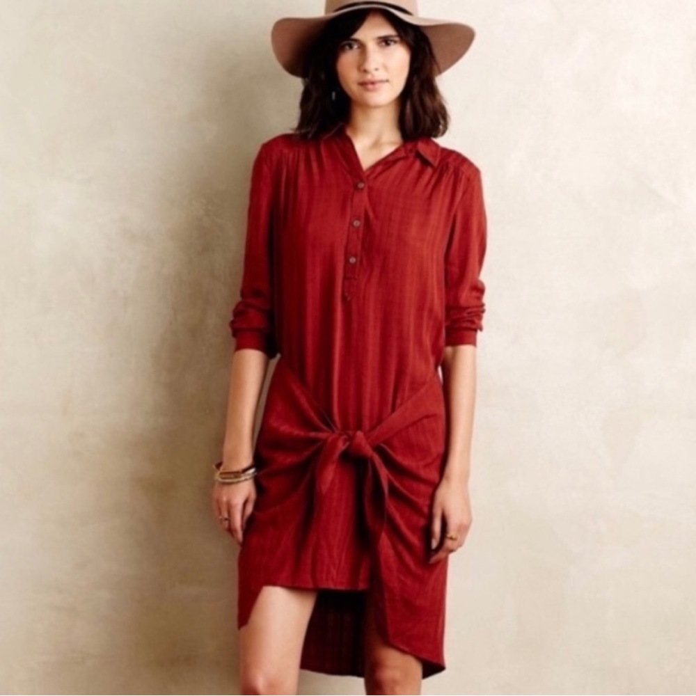 Anthropologie Maeve Bloomsbury Tie Dress